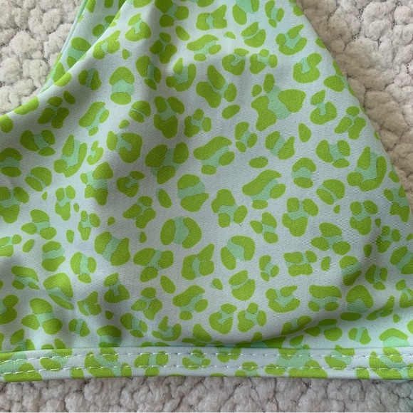 Shein Animal Prints Green Swim Top - Picture 7 of 7
